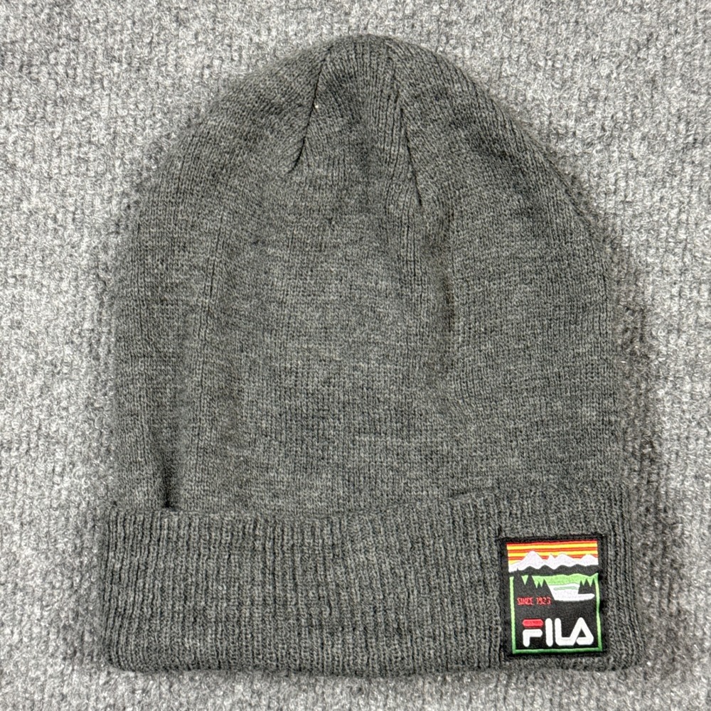 Fila Beanie Hat One Size Acrylic Cuffed Patch Logo